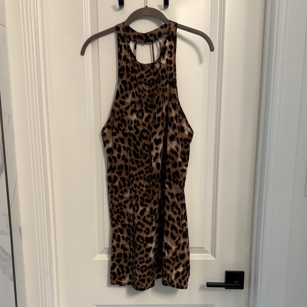 Tobi Leopard Print Mini Dress